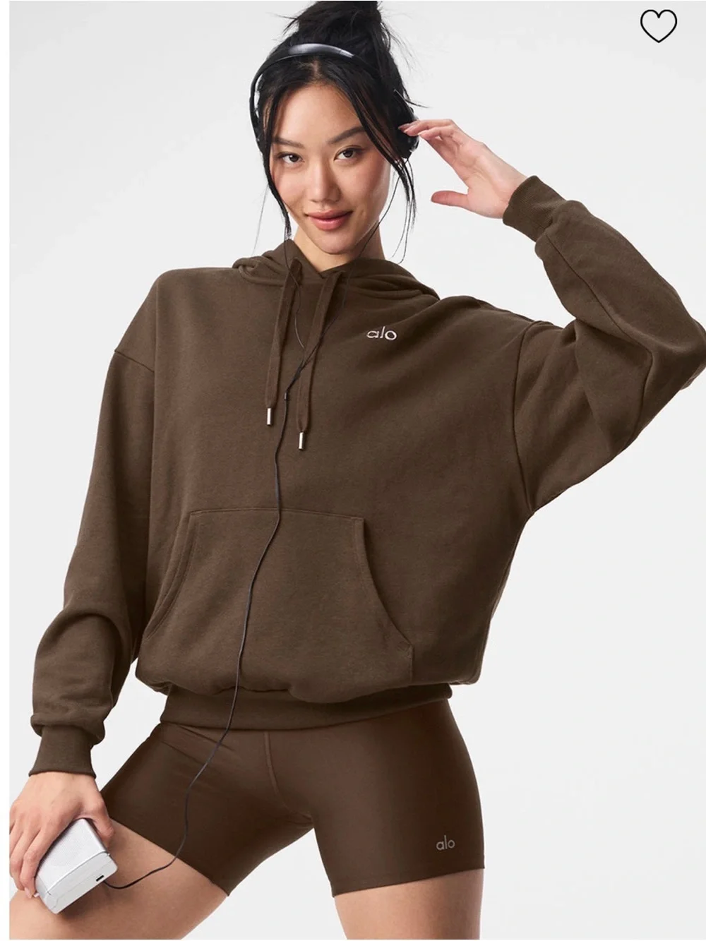 ALO accolade hoodie size Medium Espresso